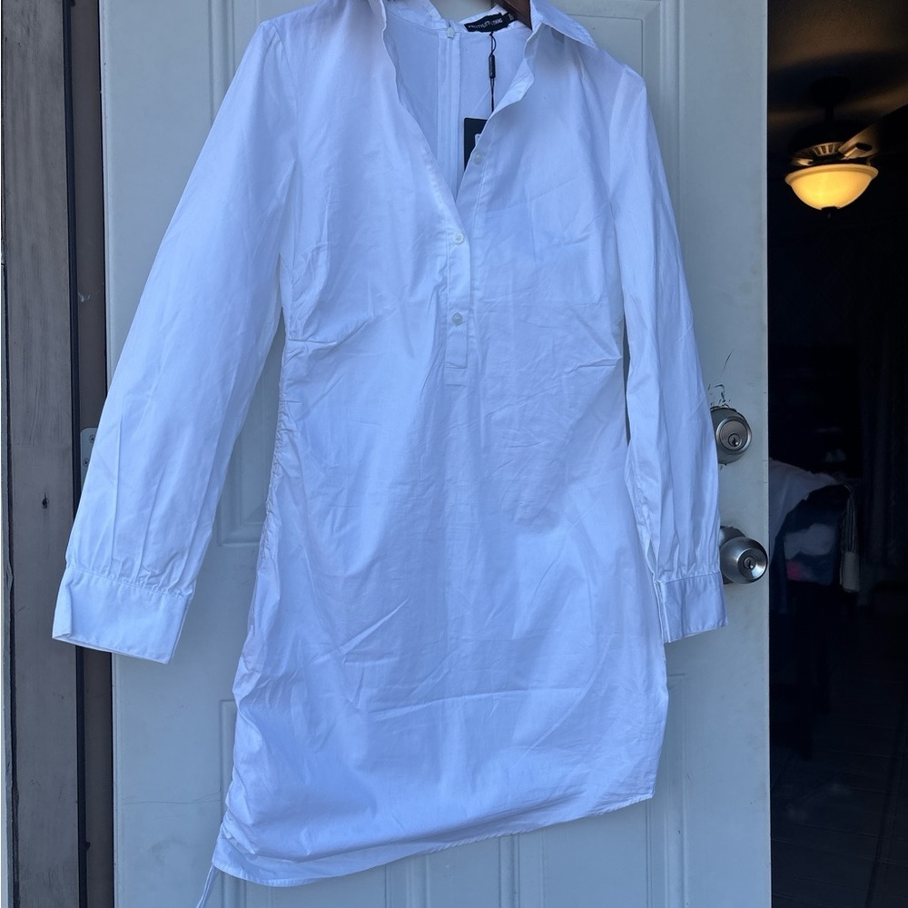 PrettyLittleThing White Collared Shirt